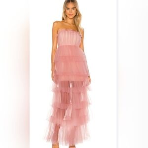 Lovers + Friends Bobbit Gown in blush pink Sz L